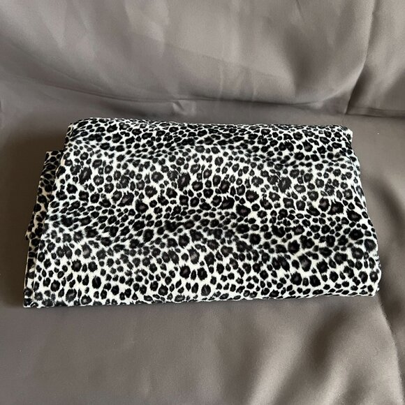 Other Other - Leopard Print Fabric 1.5 Yards Black & White Soft Plush Material For Sewing & Cr